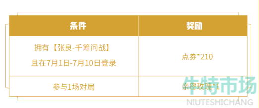 《王者荣耀》张良千筹问战皮肤免费获取方法